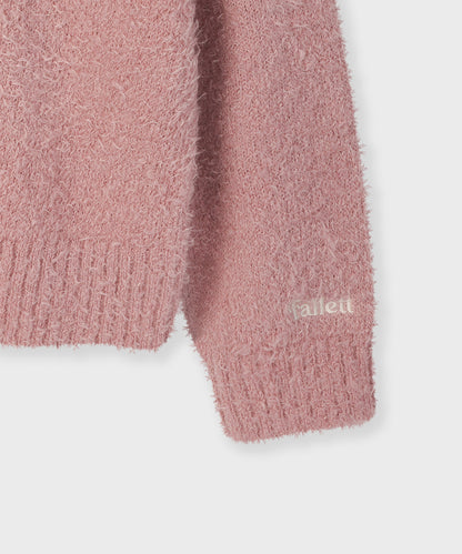 [Fallet x Lee] Brush Twitch Logo Knit / pink