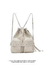 DEINET 5-WAY STUD POCKET MULTI BAG IN ASH BEIGE