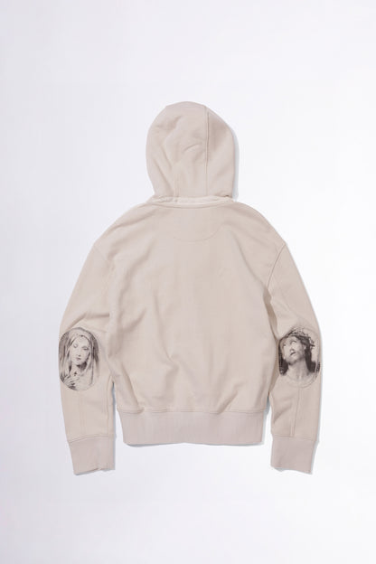 Sculptor Beaded Hoodie Zip-Up Pale Apricot