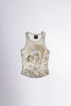 [SCULPTOR] Maria Tear Drop Tank Top - Dirty Peach/Raw
