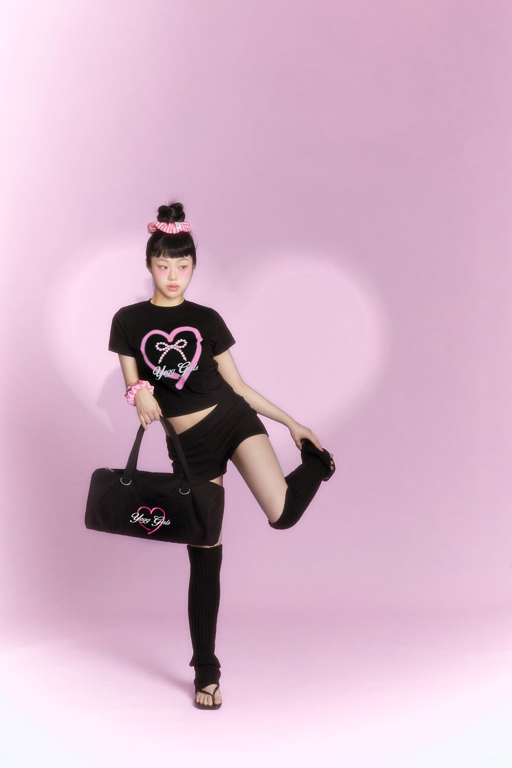 YEGG Cotton Ballet Bag - black/pink