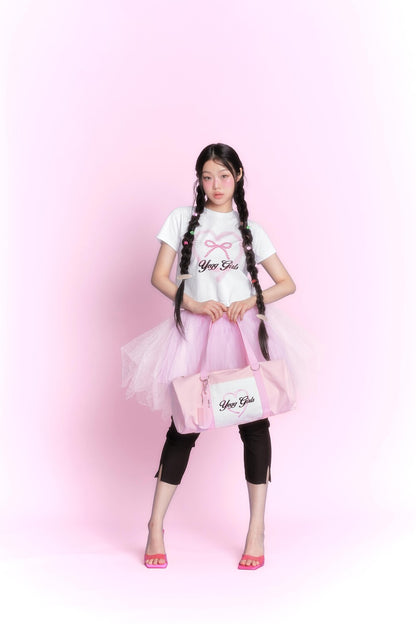 YEGG Cotton Ballet Bag - black/pink