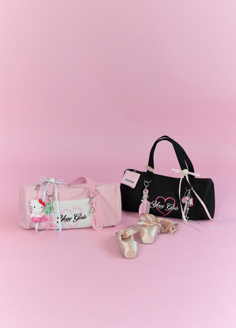 YEGG Cotton Ballet Bag - black/pink