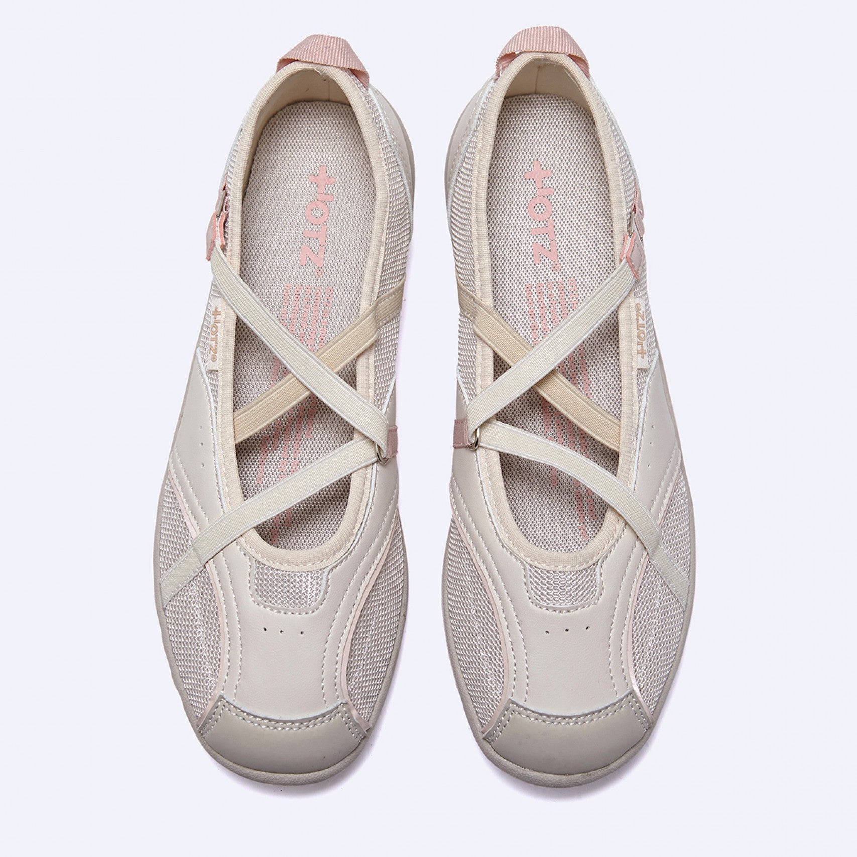 OTZ ROMARY BANDING FLAT SNEAKERS / BEIGE