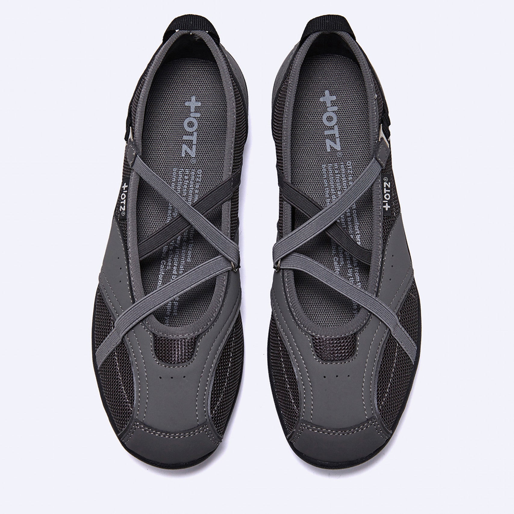 OTZ ROMARY BANDING FLAT SNEAKERS / GREY