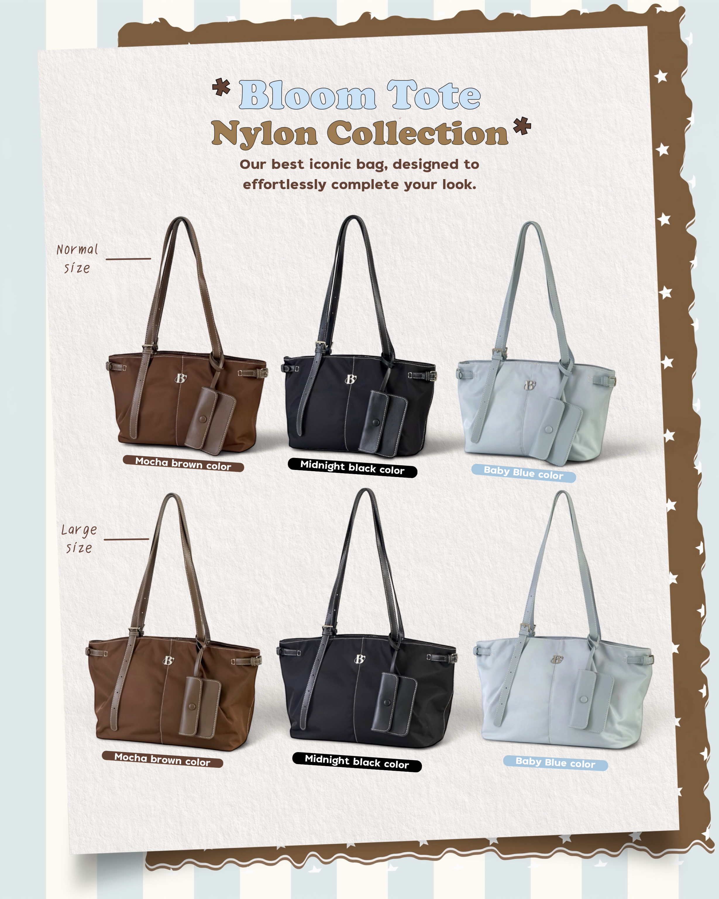 [獨家代理] [OBAGHOUSE] THE BLOOM TOTE ★NYLON★ COLLECTION_3 COLORS