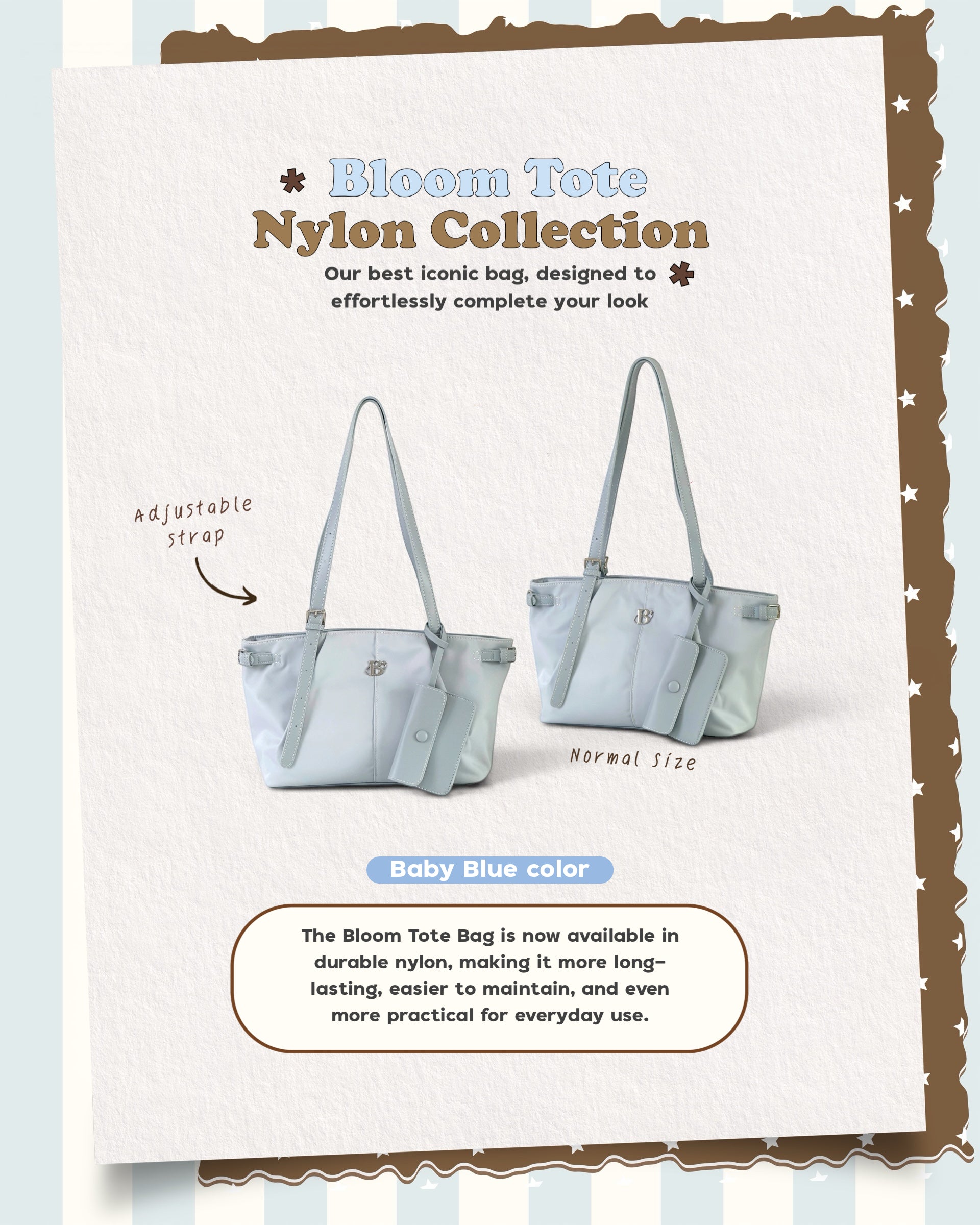 [獨家代理] [OBAGHOUSE] THE BLOOM TOTE ★NYLON★ COLLECTION_3 COLORS