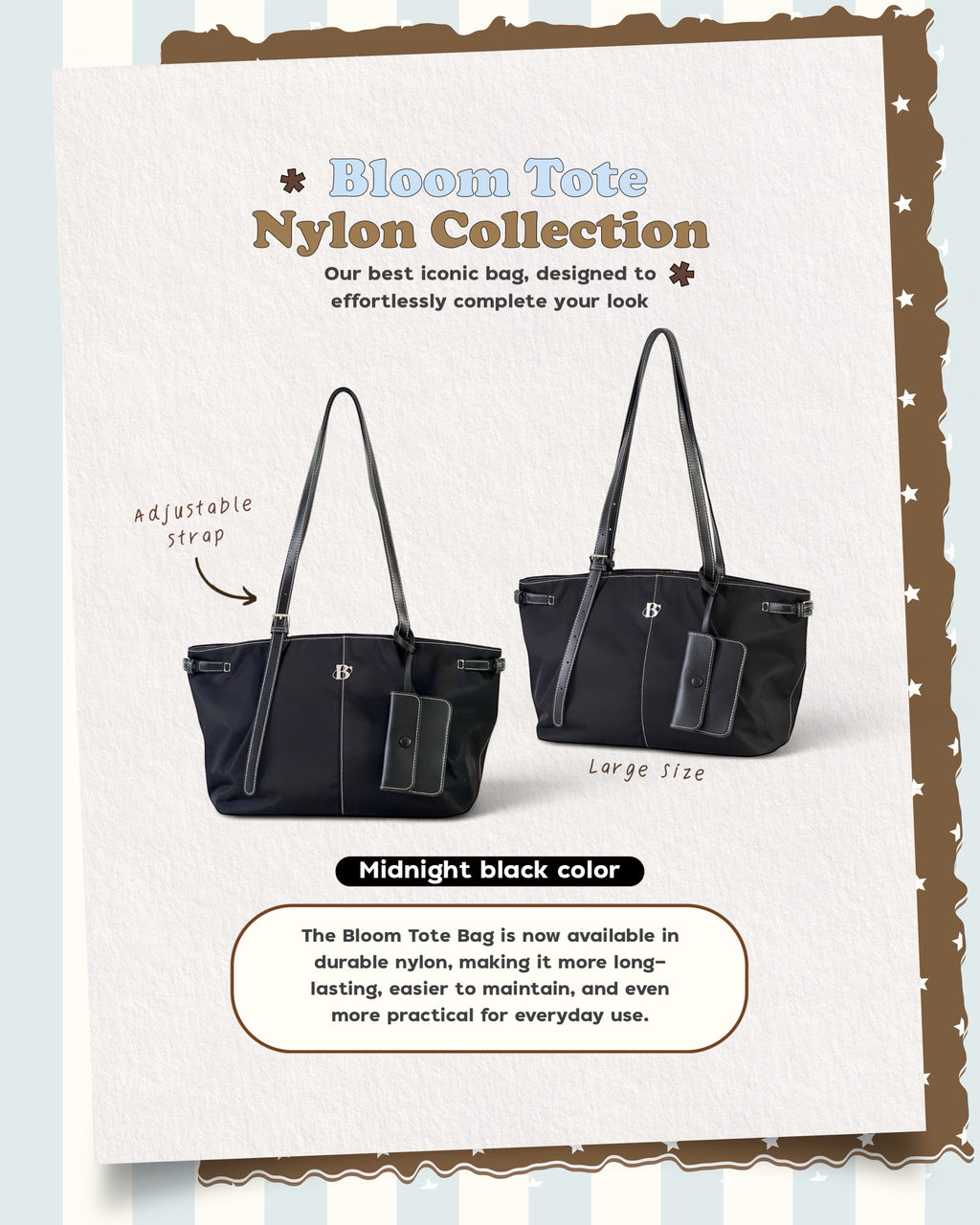 [獨家代理] [OBAGHOUSE] THE BLOOM TOTE ★NYLON★ COLLECTION_3 COLORS