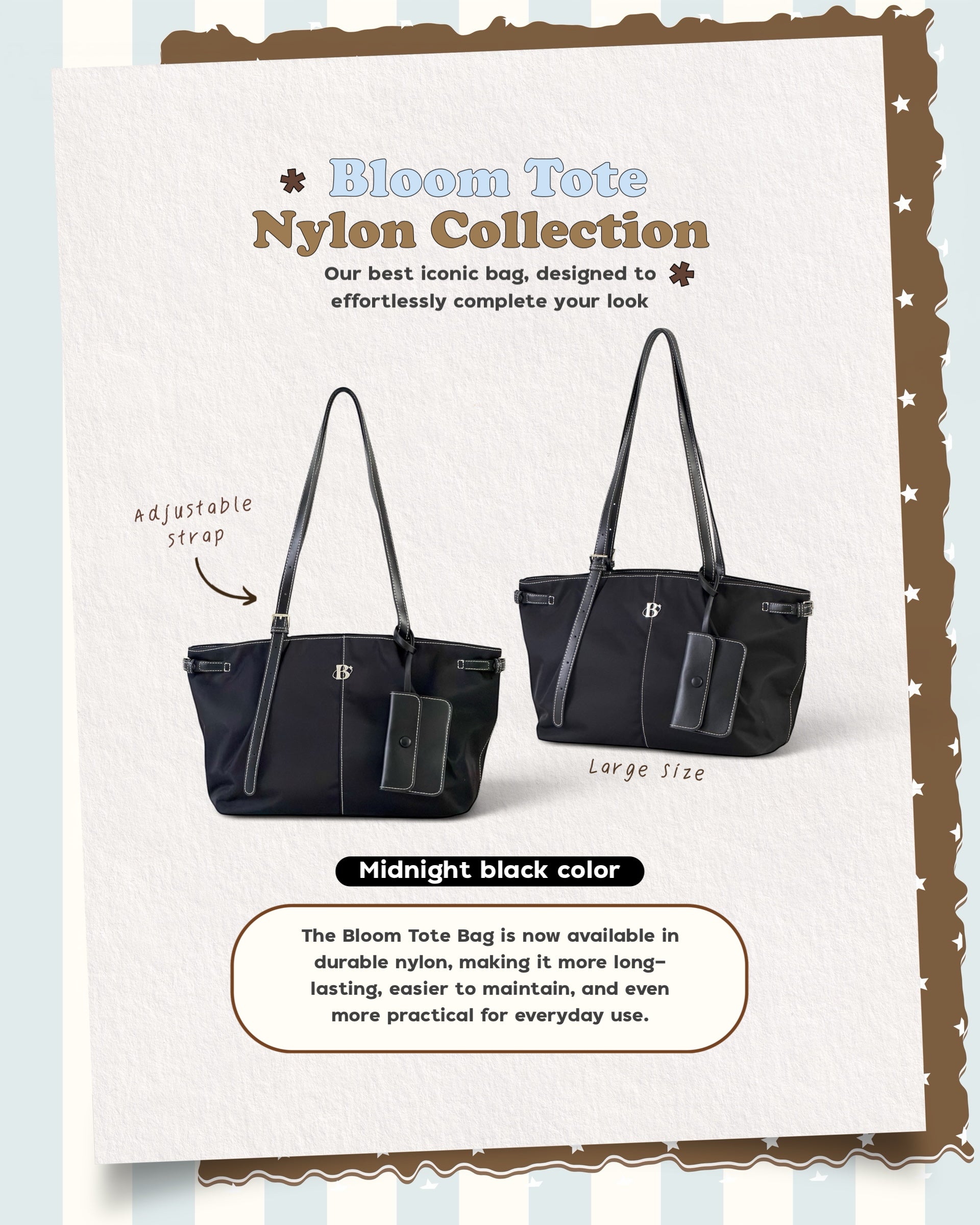 [獨家代理] [OBAGHOUSE] THE BLOOM TOTE ★NYLON★ COLLECTION_3 COLORS