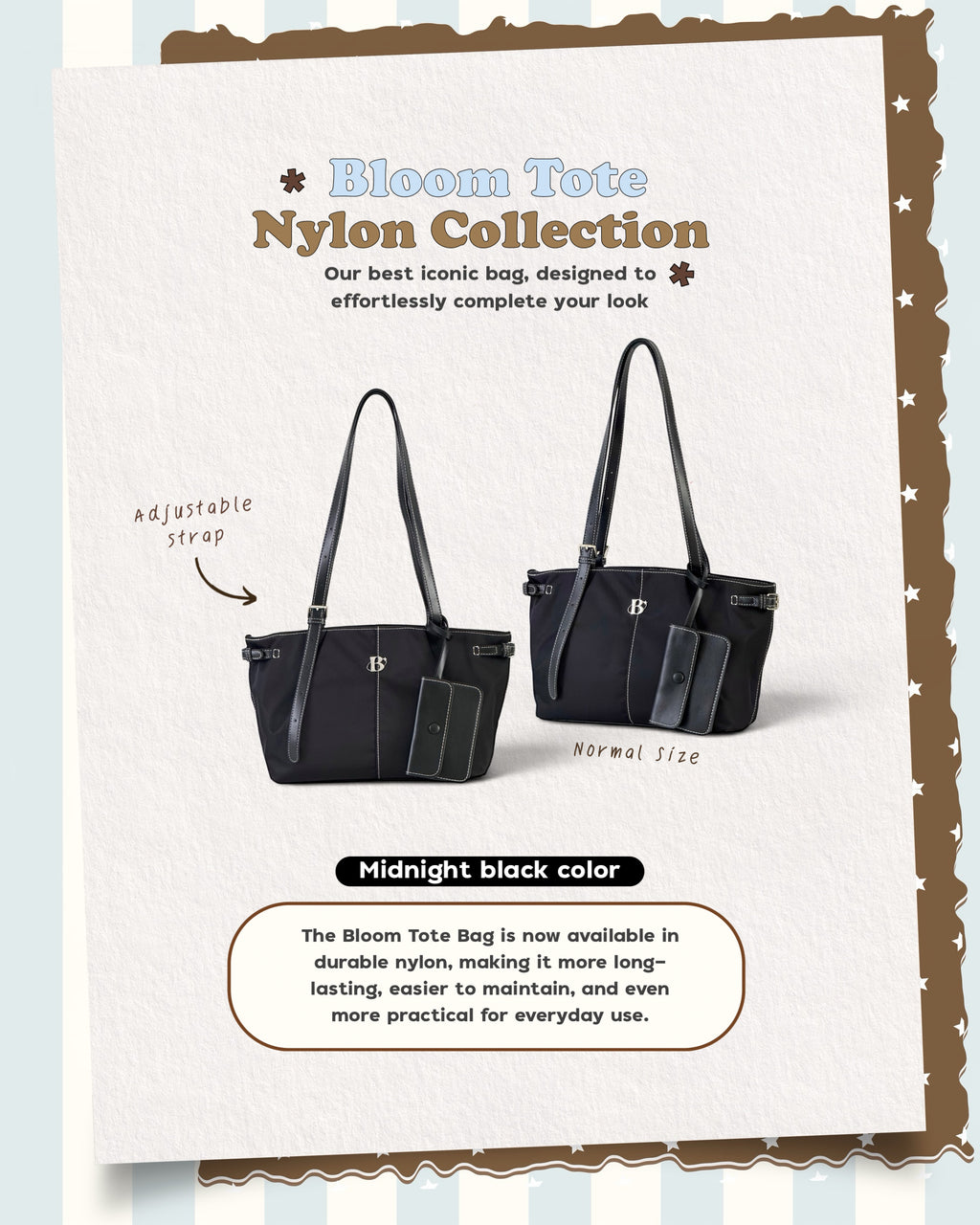 [獨家代理] [OBAGHOUSE] THE BLOOM TOTE ★NYLON★ COLLECTION_3 COLORS