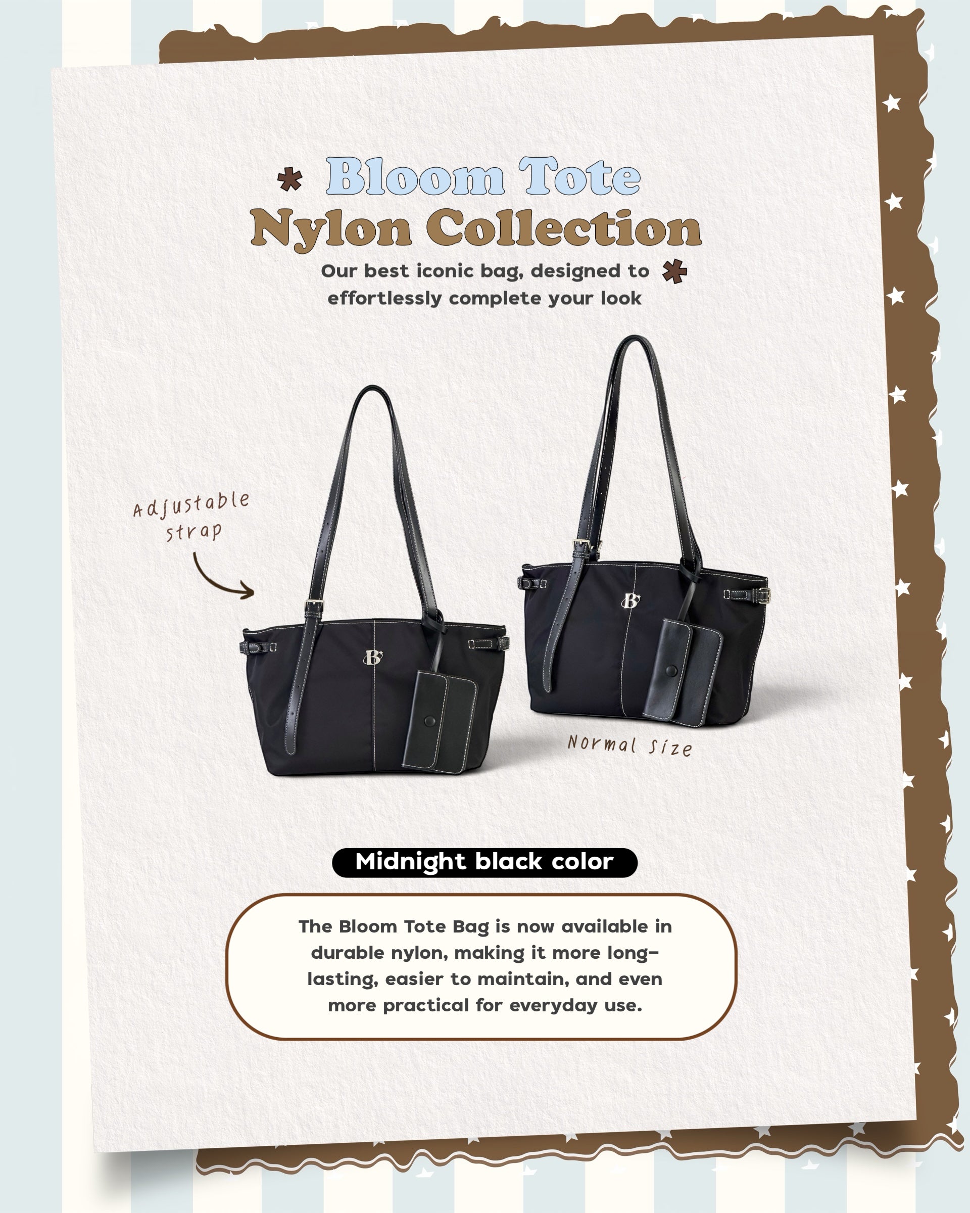 [獨家代理] [OBAGHOUSE] THE BLOOM TOTE ★NYLON★ COLLECTION_3 COLORS