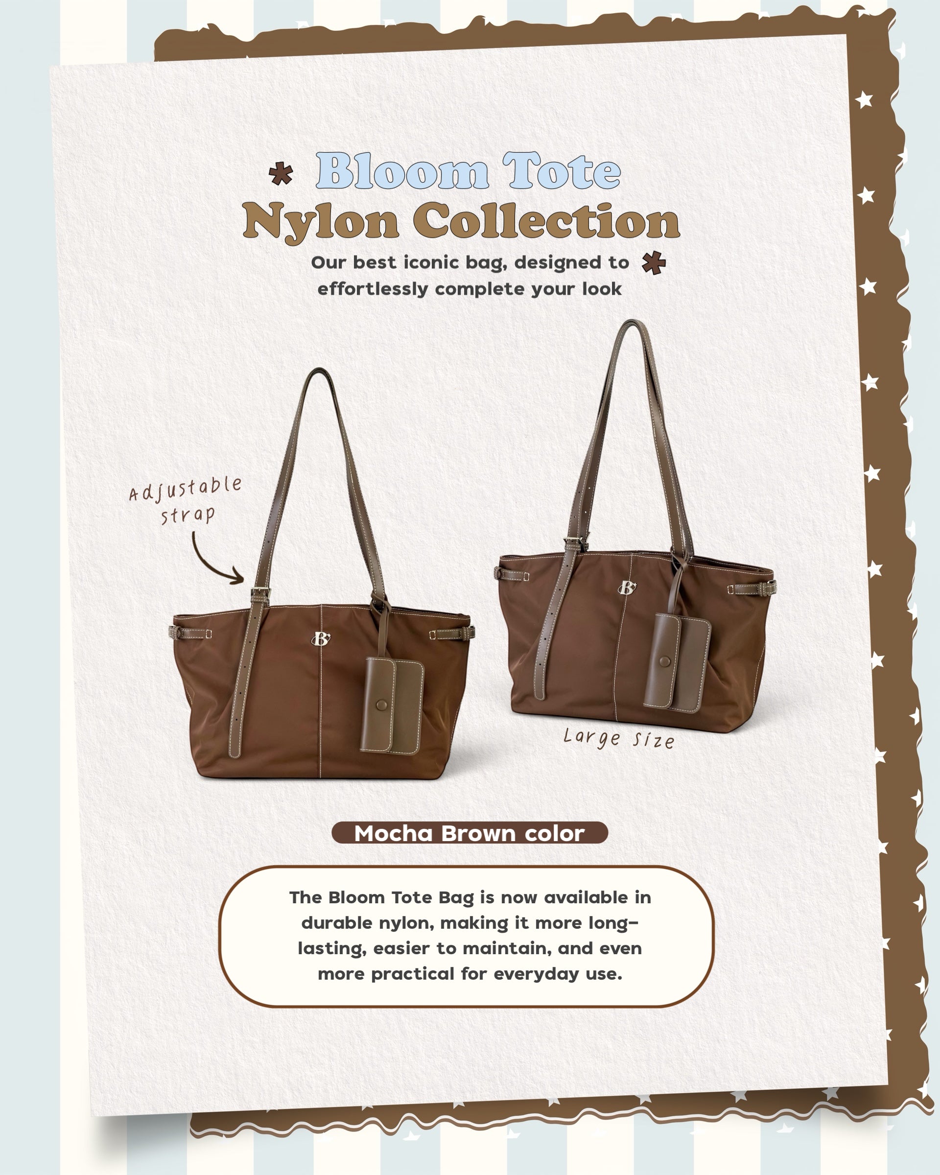 [獨家代理] [OBAGHOUSE] THE BLOOM TOTE ★NYLON★ COLLECTION_3 COLORS