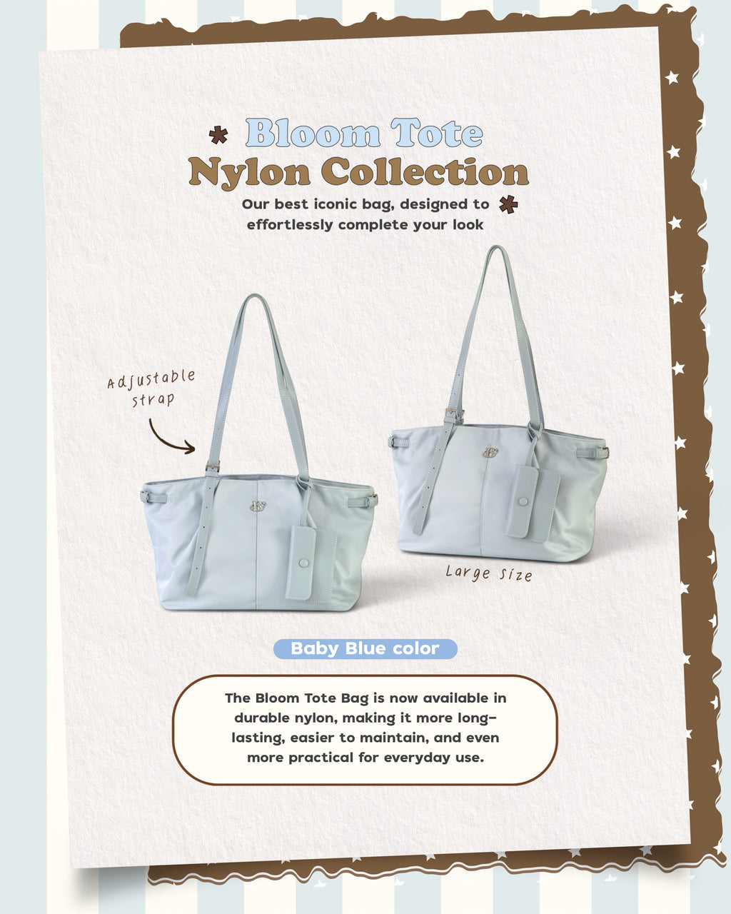 [獨家代理] [OBAGHOUSE] THE BLOOM TOTE ★NYLON★ COLLECTION_3 COLORS