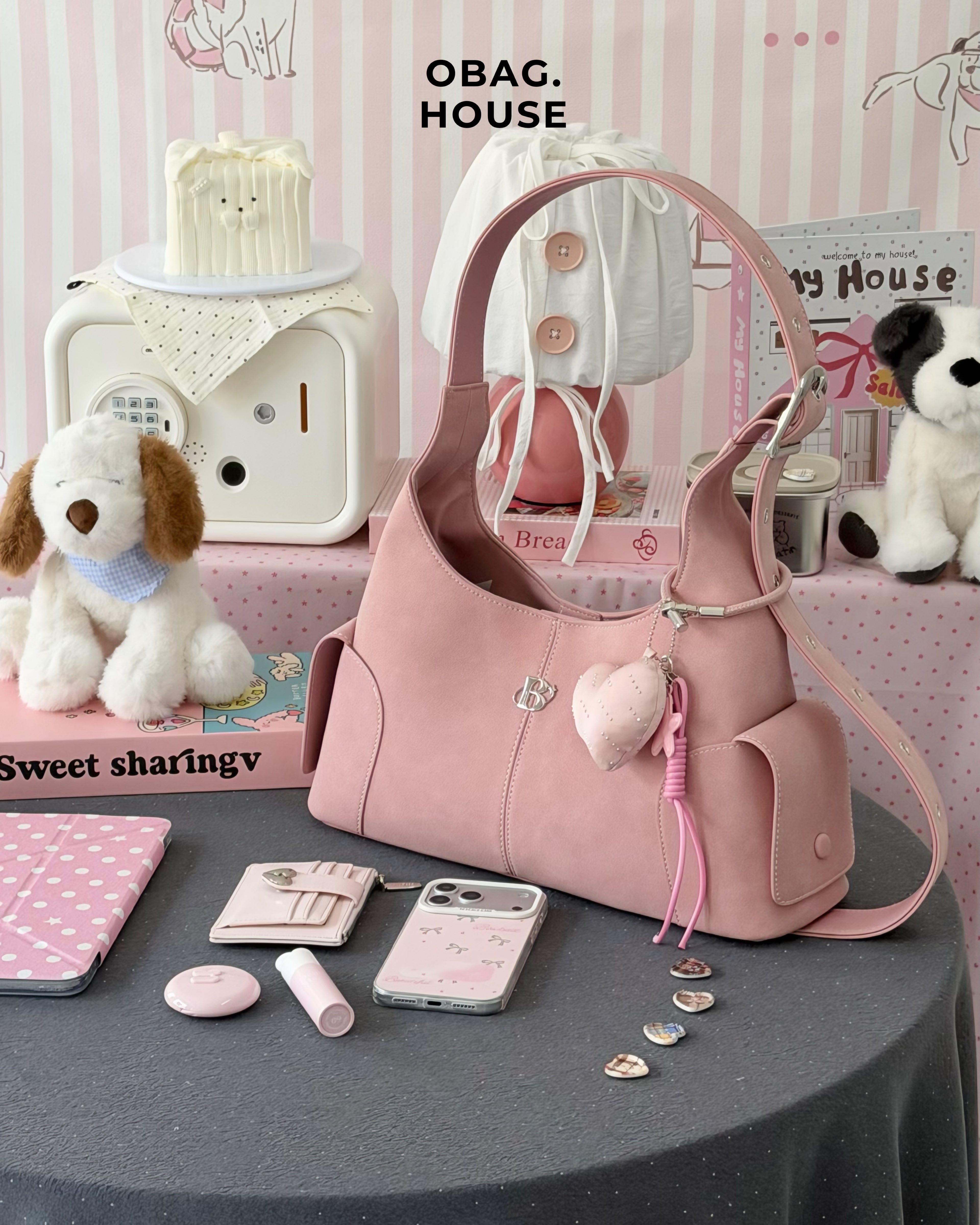 Bloom Curve Bag 🌷🌈 (shoulder/cross OK!!) - 6colors