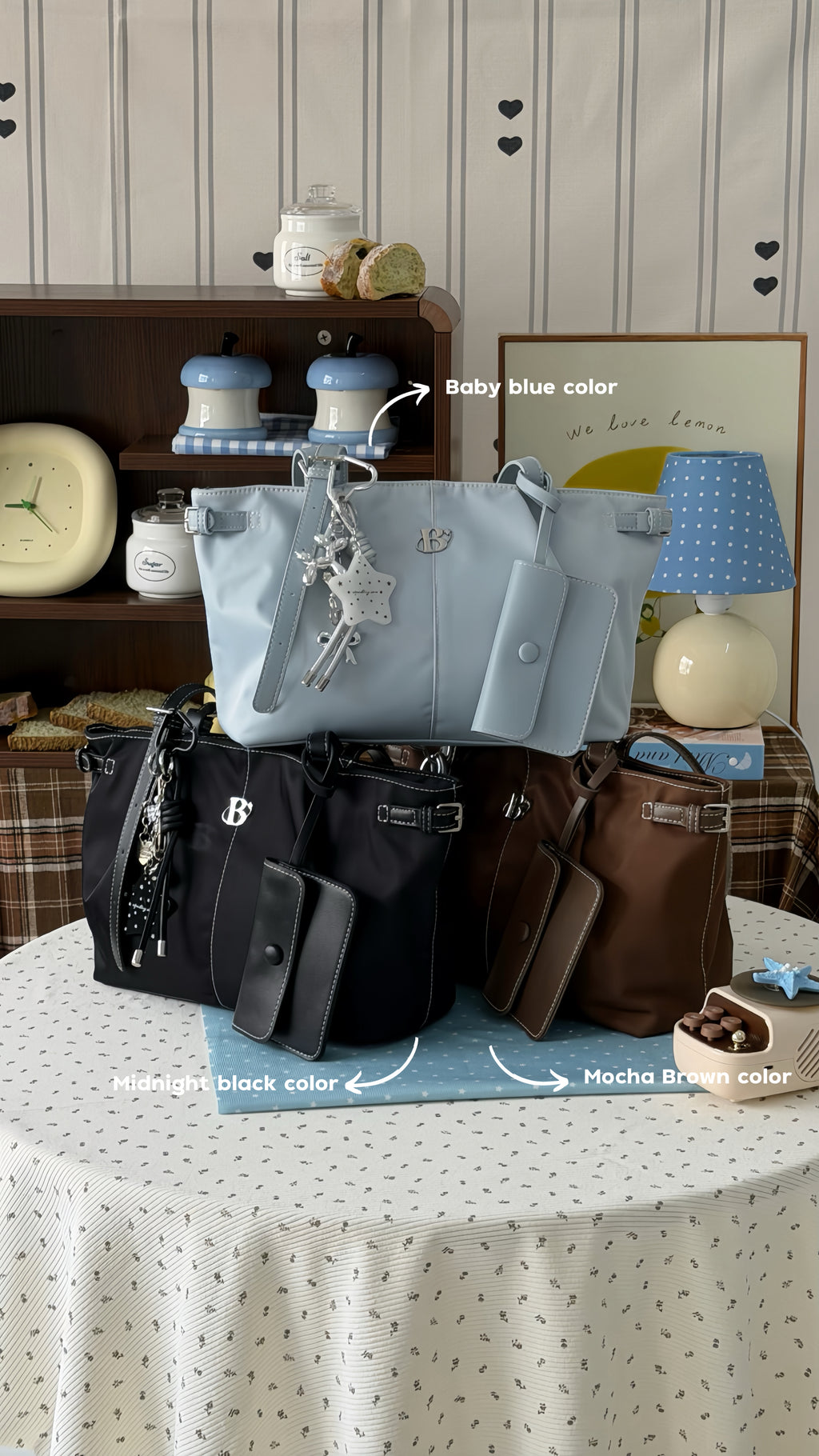 [獨家代理] [OBAGHOUSE] THE BLOOM TOTE ★NYLON★ COLLECTION_3 COLORS