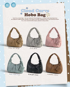 Bloom Cloud Curve Hobo Bag - 6colors