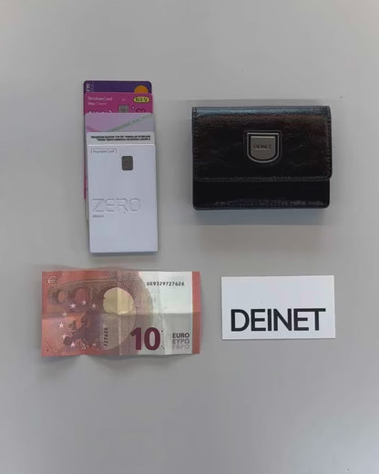 DEINET SIGNATURE WALLET IN BLACK (cowleather!)