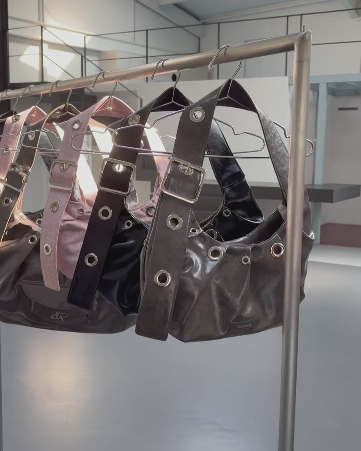 [FOR APPEAL] CARRY LIGHT HOBO BAG_CHOCO CHARCOAL