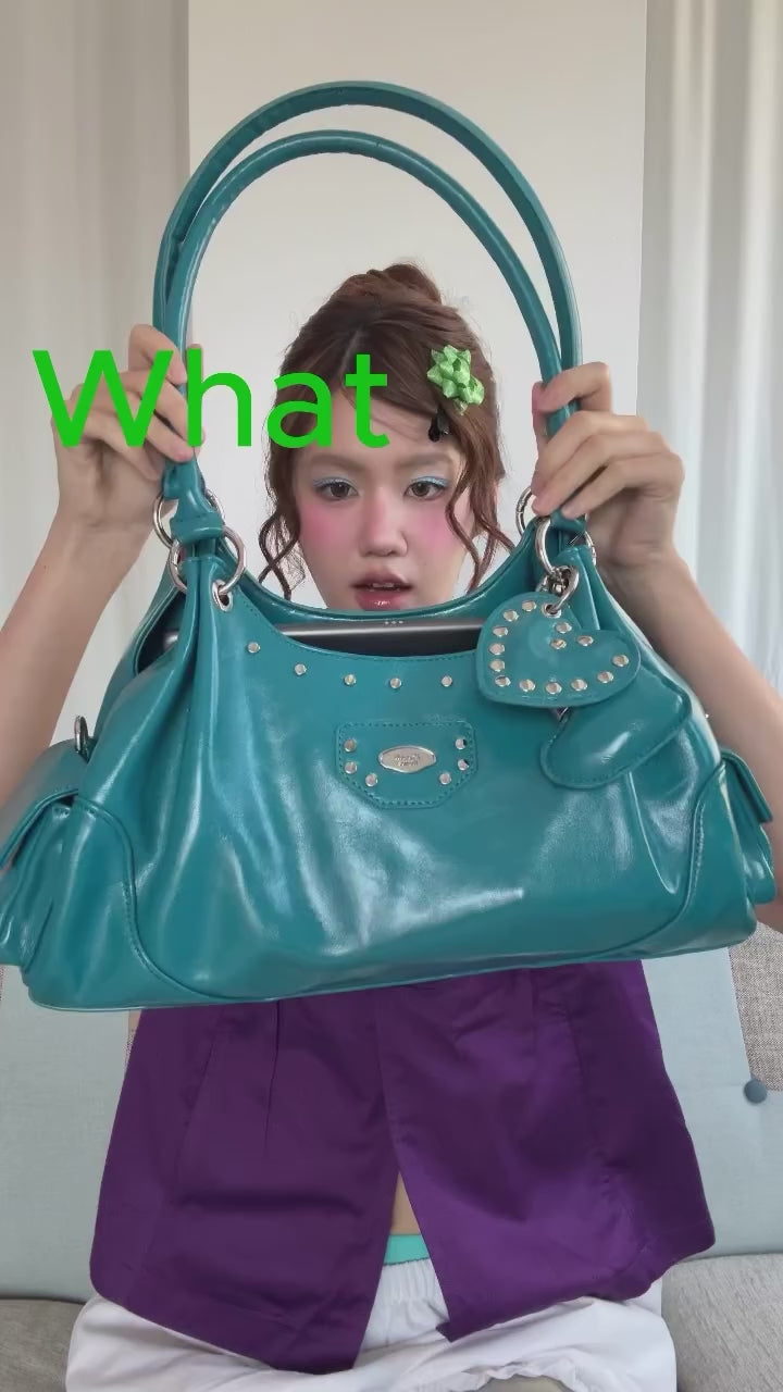[品牌授權代理] [Rondi House] Dumpling Shoulder Bag - Azure Blue
