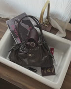 [品牌授權代理] [Rondi House] Dumpling Shoulder Bag - Smoky Vintage Brown