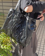 DEINET D STITCH PADDING BAG IN BLACK