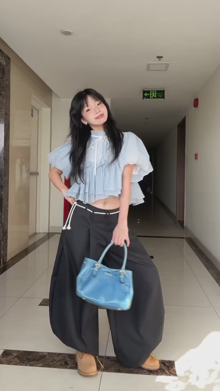 [Made in Vietnam] Baby Doll Puff Sleeve Shirt - 5colors