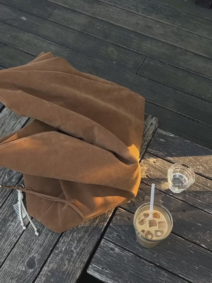 FINDKAPOOR RENTA BAG 45 - SUEDE CAMEL