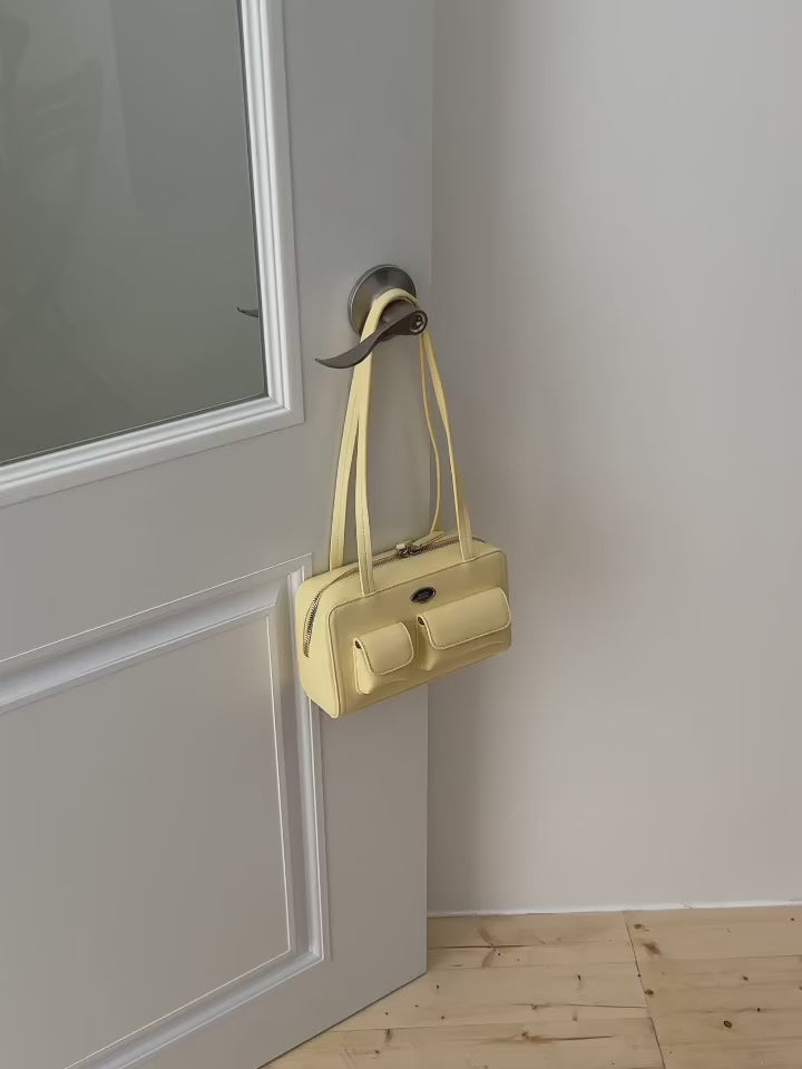 PU Roundy Shoulder Bag / yellow butter