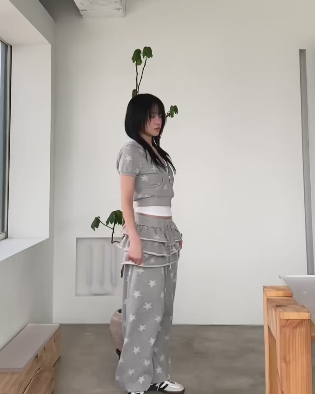 [kr] Starry Hooded Zip-up & Skirt / Pants