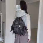 siweol Bow String Backpack / Dot Black