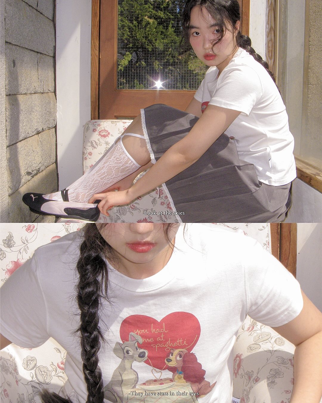 Ames-Worldwide x Disney LADY AND TRAMP TEE / 3colors