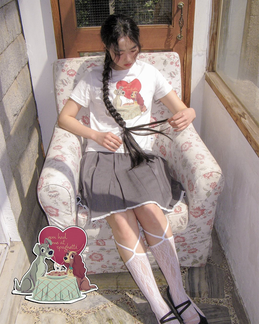 Ames-Worldwide x Disney LADY AND TRAMP TEE / 3colors