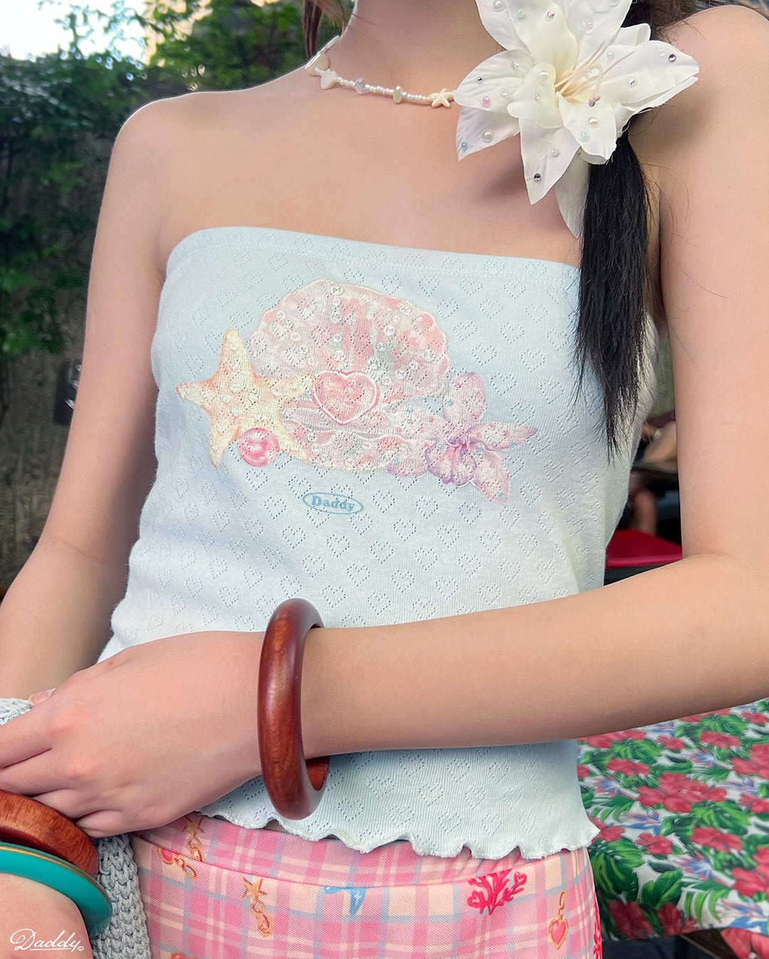 Daddy Seashell Dream Strapless Top / 2colors