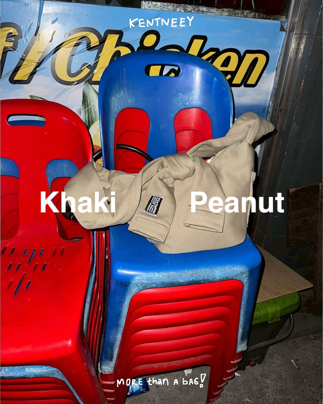 [官方代理💣] KENTNEEY 3-WAY SWEATER DAILY WINDY BAG - KHAKI PEANUT