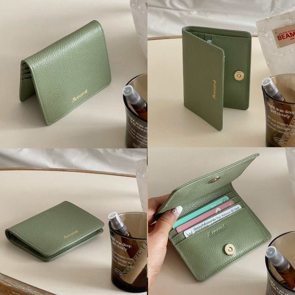 Demi Bi-fold Wallet (Pebble荔枝紋真皮) - 6colors