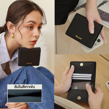 Demi Bi-fold Wallet (Pebble荔枝紋真皮) - 6colors