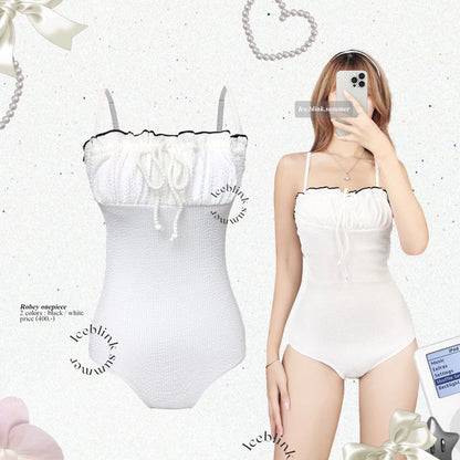 iceblink.bkk Robey Ops Swimsuit - black/white