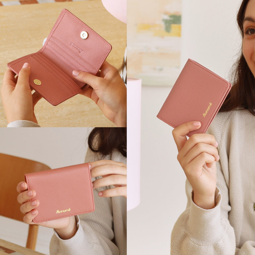 Demi Bi-fold Wallet (Pebble荔枝紋真皮) - 6colors