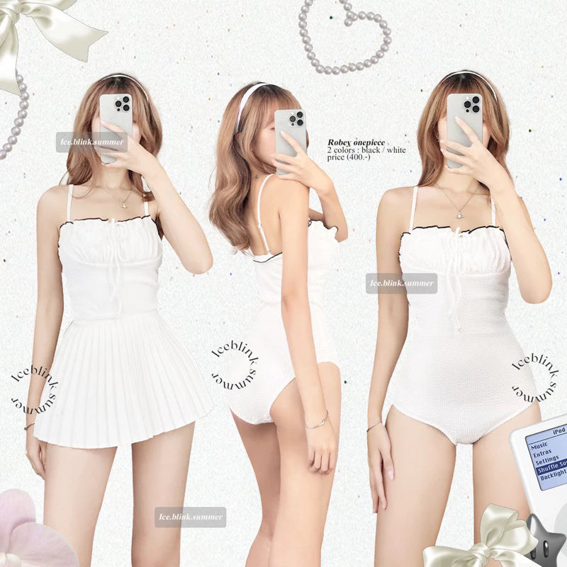 iceblink.bkk Robey Ops Swimsuit - black/white