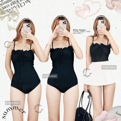 iceblink.bkk Robey Ops Swimsuit - black/white