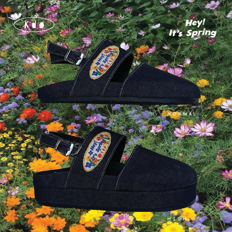 kuudoo Denim Spring Sandal - Heels/Flat (size 35~45 available)