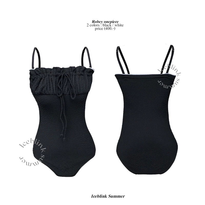 iceblink.bkk Robey Ops Swimsuit - black/white