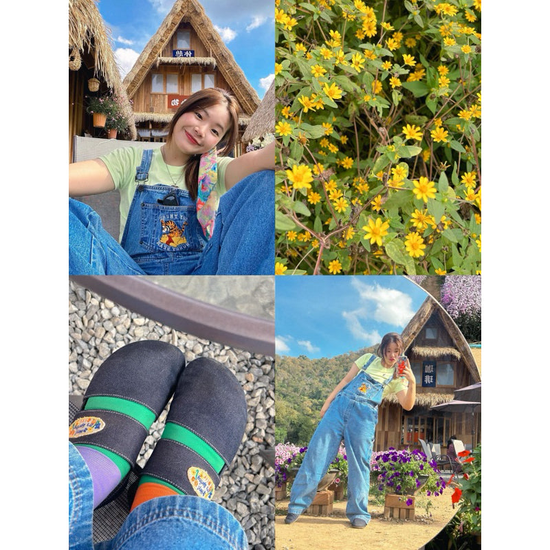 kuudoo Denim Spring Sandal - Heels/Flat (size 35~45 available)