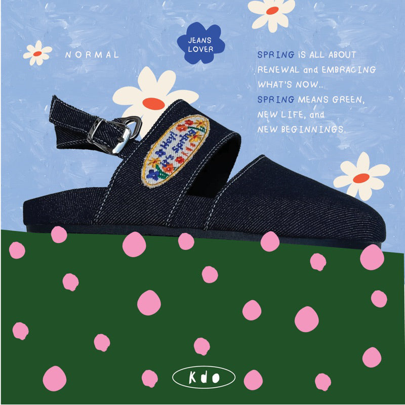 kuudoo Denim Spring Sandal - Heels/Flat (size 35~45 available)