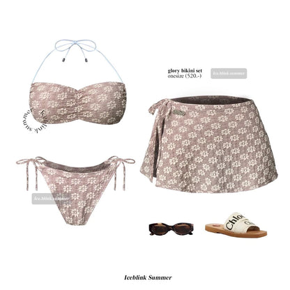 iceblink.bkk Glory Bikini Set - grape/cream