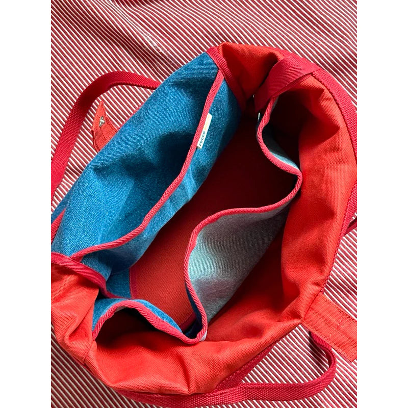 🍒🩵 CARRYALL BAG : denim 'n' red 💙🍎