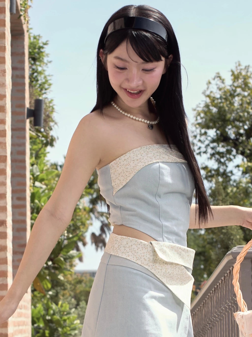 POKEE Lante Denim Top / 2colors