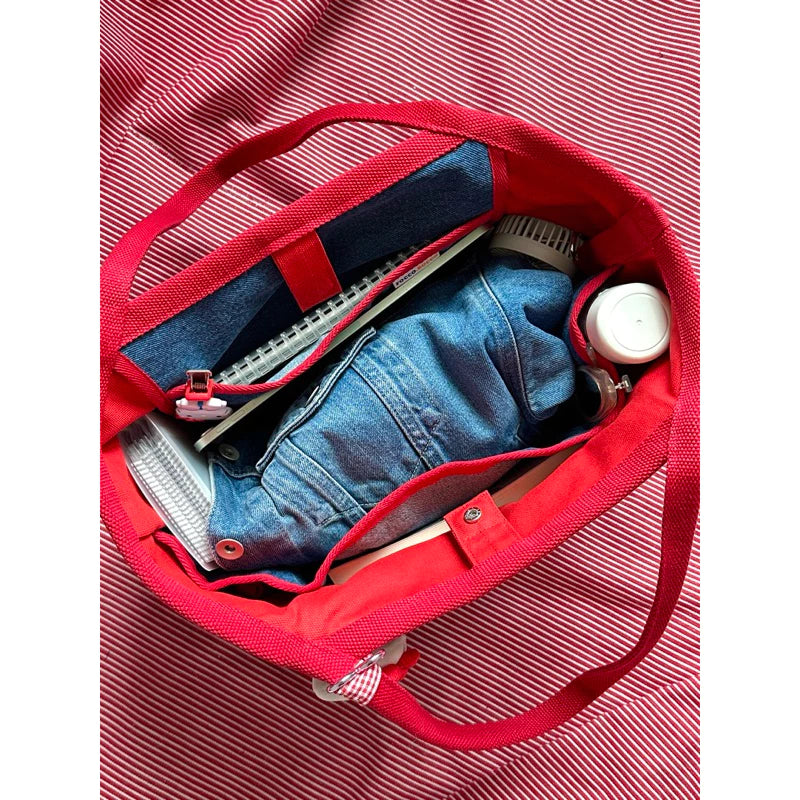 🍒🩵 CARRYALL BAG : denim 'n' red 💙🍎