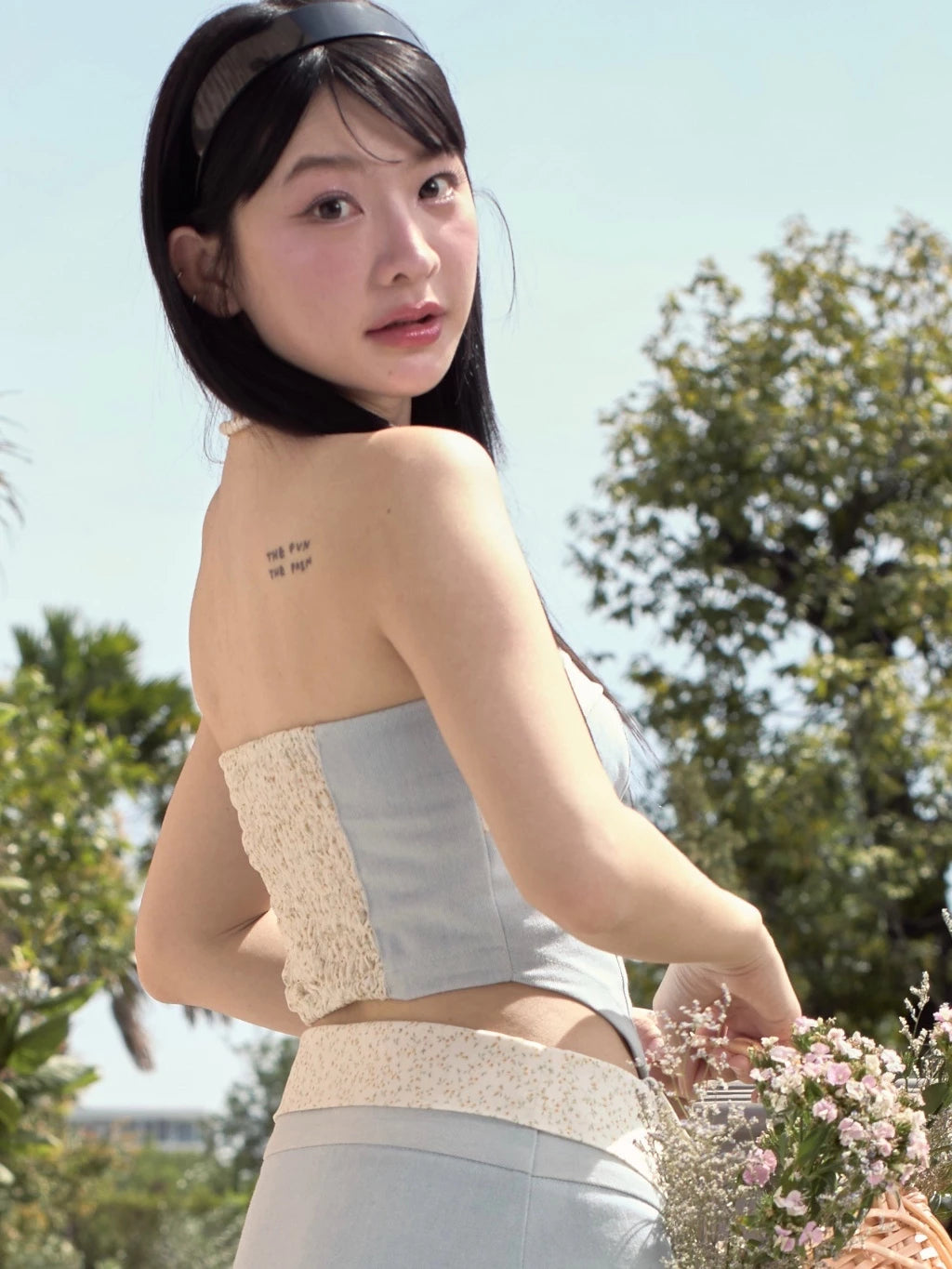 POKEE Lante Denim Top / 2colors