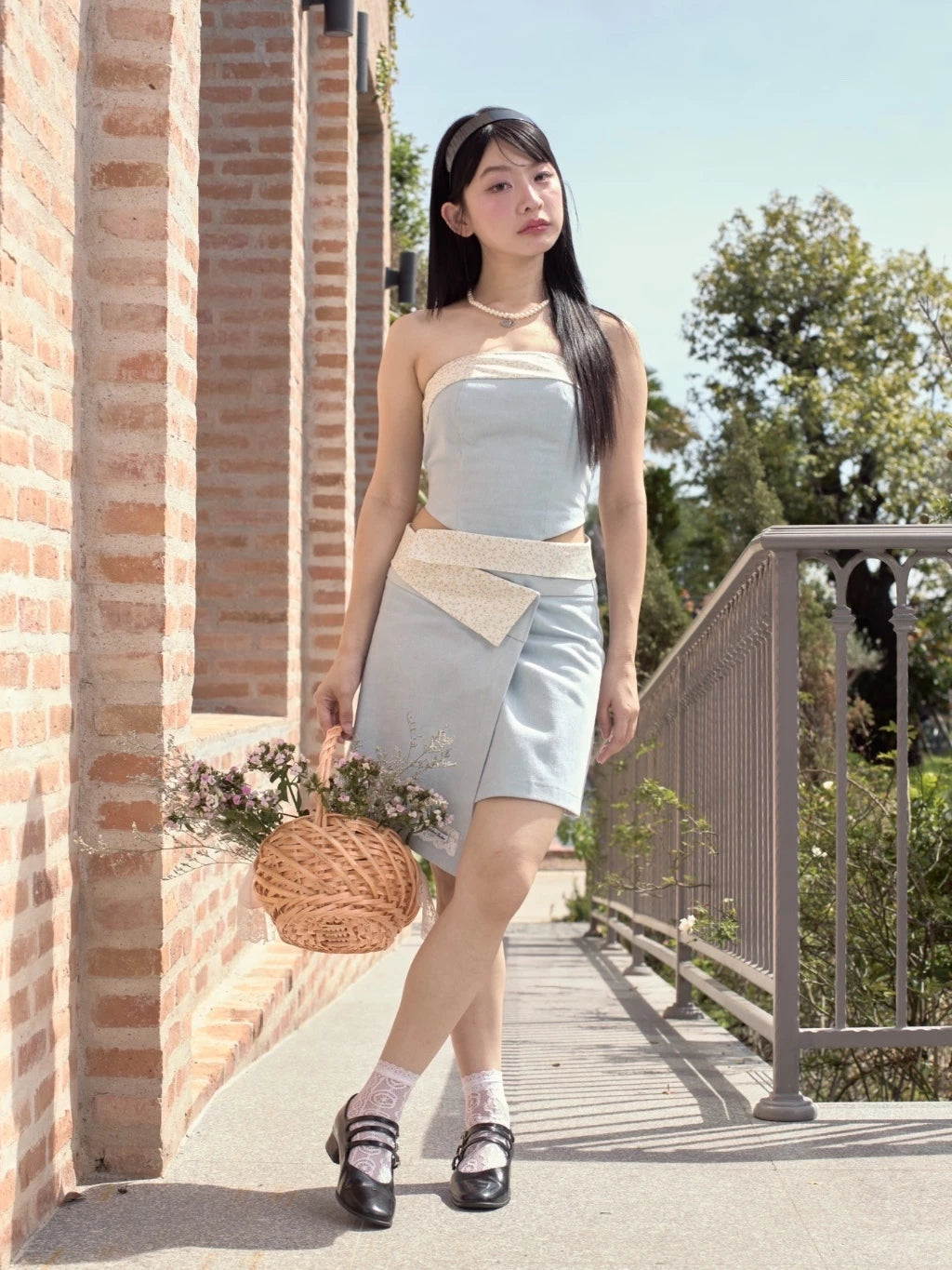 POKEE Lante Denim Top / 2colors